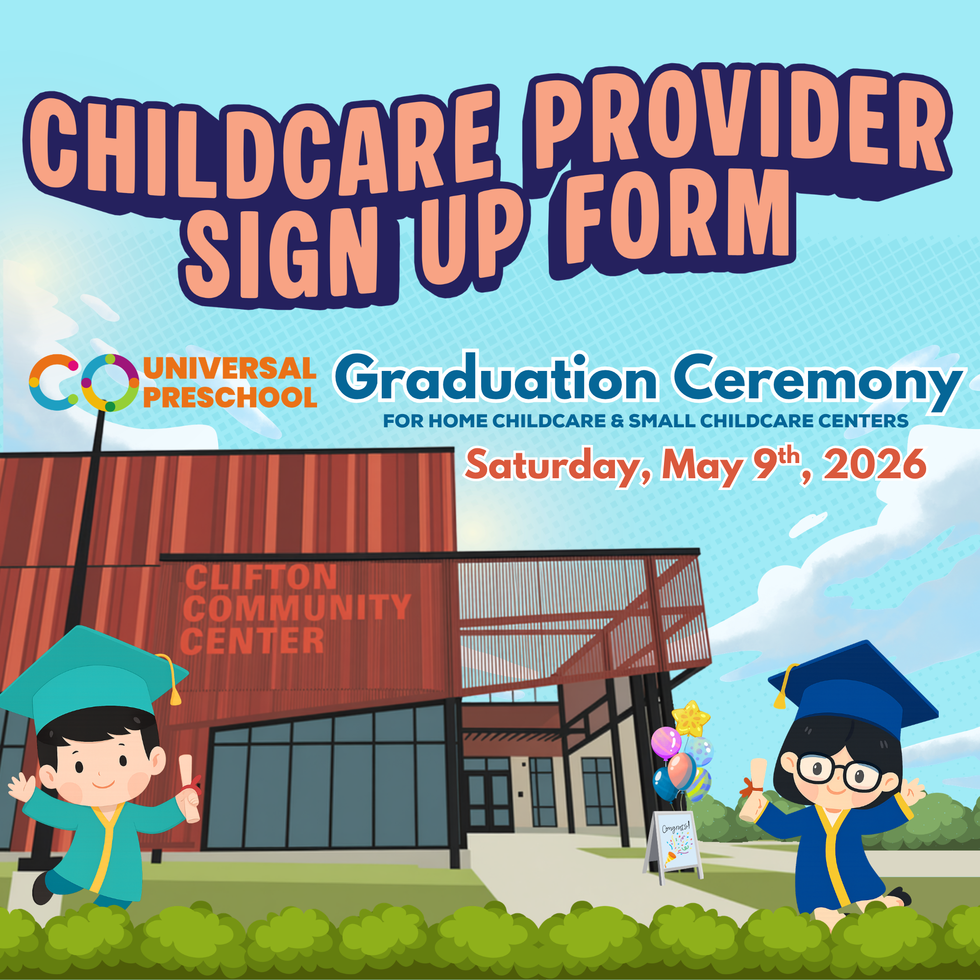 Sign Up Form for Childcare Provider for UPK Graduation Day